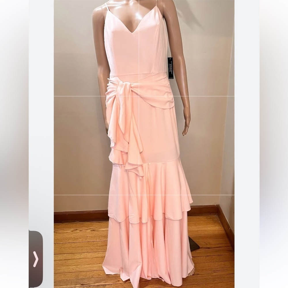 Venus soft pink tier Maxi gown Wedding Guest women 14 new w tag plus size - Picture 8 of 8